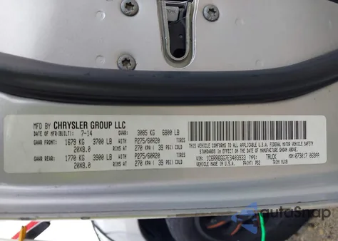 2014 Ram 1500 Big Horn from USA, damaged, VIN 1C6RR6GG7ES403933